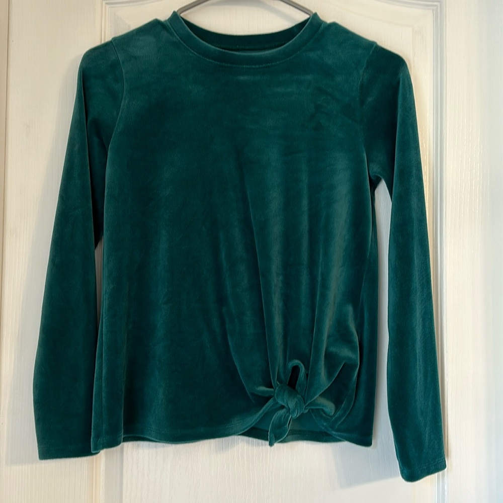 Abercrombie Kids Green Velour Top - Size 9/10